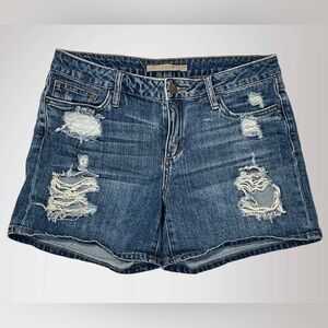 Joe's Jeans Blue Distressed Jean Shorts